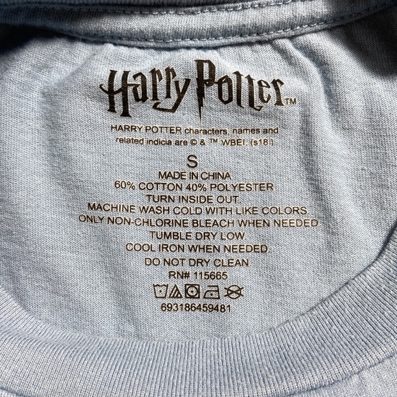 Harry Potter Blue Ombre Long Sleeve Tie Front Shirt Size S - Picture 5 of 7